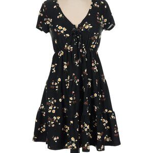 No Boundaries Black Floral Sundress
